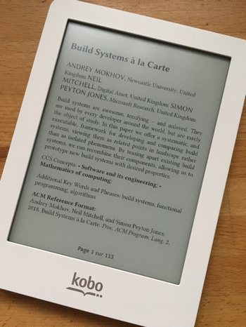 Build Systems à la Carte optimized for a Kobo Glo